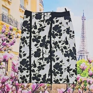 Bianca Elegant Lined Floral Pencil Skirt Size 6
